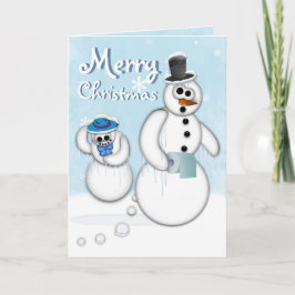 Kort för julsnögubbePoop