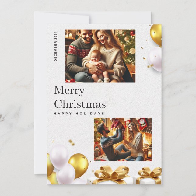 Kort för jultomte med familjen Kärlek & Joy (Framsida)