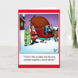 Kort för jultomtens chaufför, Humor