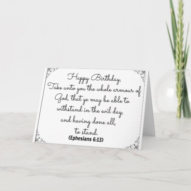 Kort för Juni 13 bibelfödelsedag med den Ephesians (Framsida)