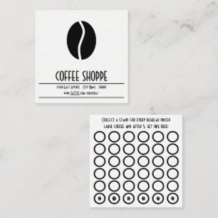 kort för kaffebönafrimärke