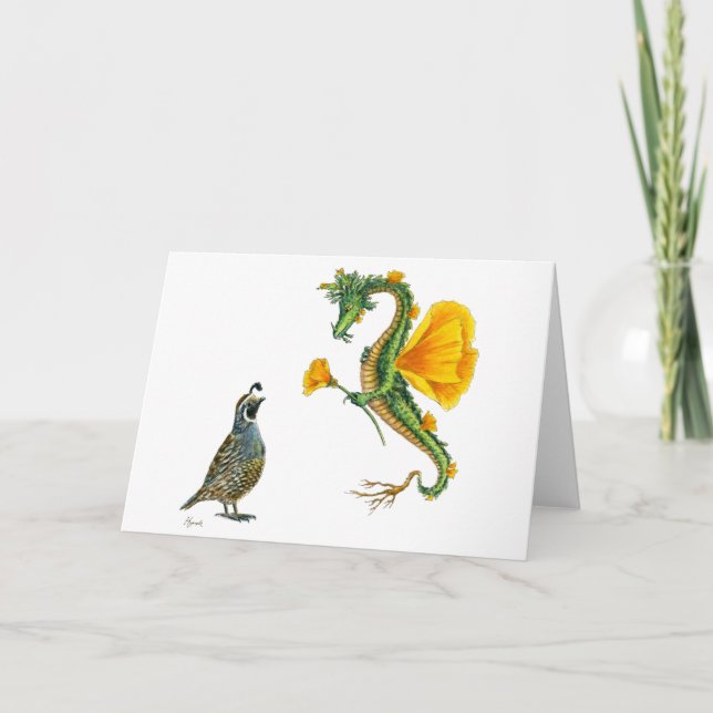 Kort för Kalifornien vallmodrake (Framsida)