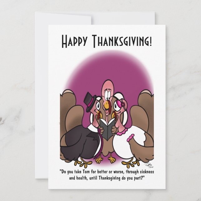 Kort för kalkonbröllopslägenhet (Framsida)