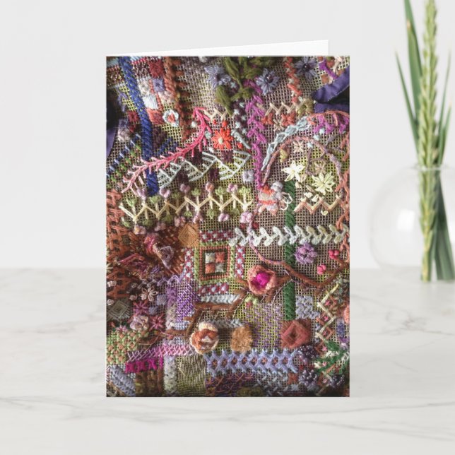 Kort för kanfasarbetshälsning (Framsida)