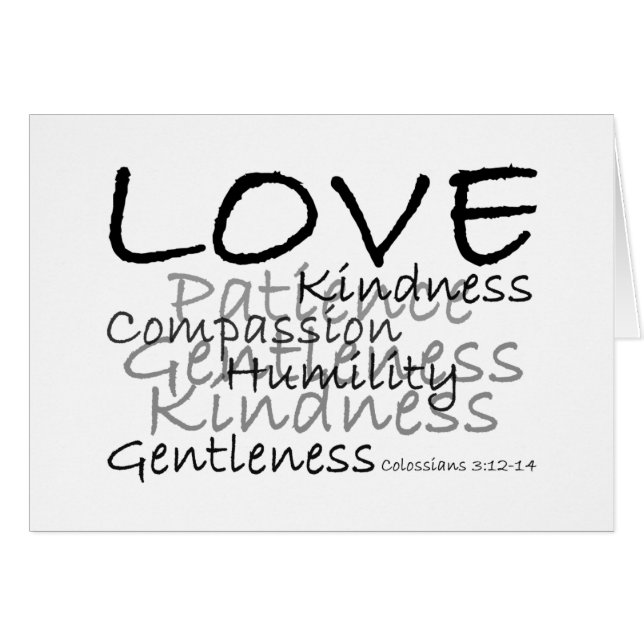 Kort för kärlek (Colossians 3) (Framsidan Horizontal)