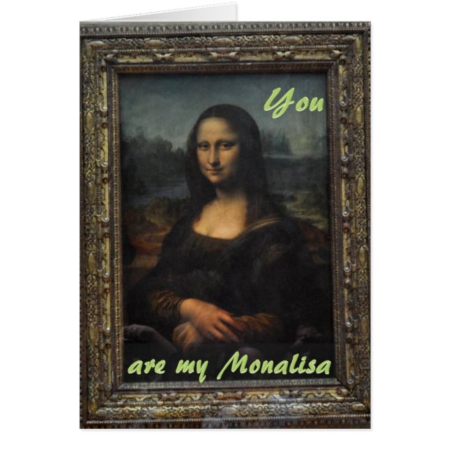 Kort för kärlek för Monalisa Mona Lisa (Framsidan)