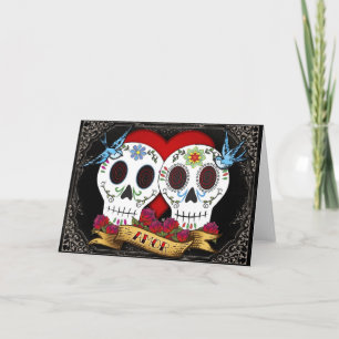Kort för kärlekdöskallarday of the dead