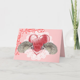 Kort för kärlekigelkotthälsning