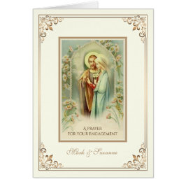 Kort för katolsk Förlovning Prayer-Grattisar