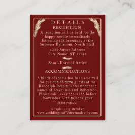 Kort för katolsk vinterbröllopsdetaljer