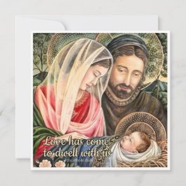 Kort för katolska julkort i heliga-familjen