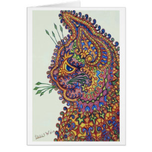 Kort för katt för Louis Wain fantasitapet
