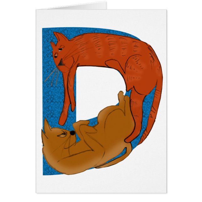 Kort för kattalfabet D (Framsidan)