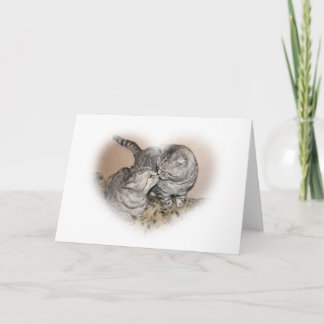 Kort för kattkärlekhälsning