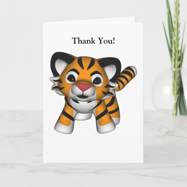 Kort för Kawaii tigertack (Framsida)