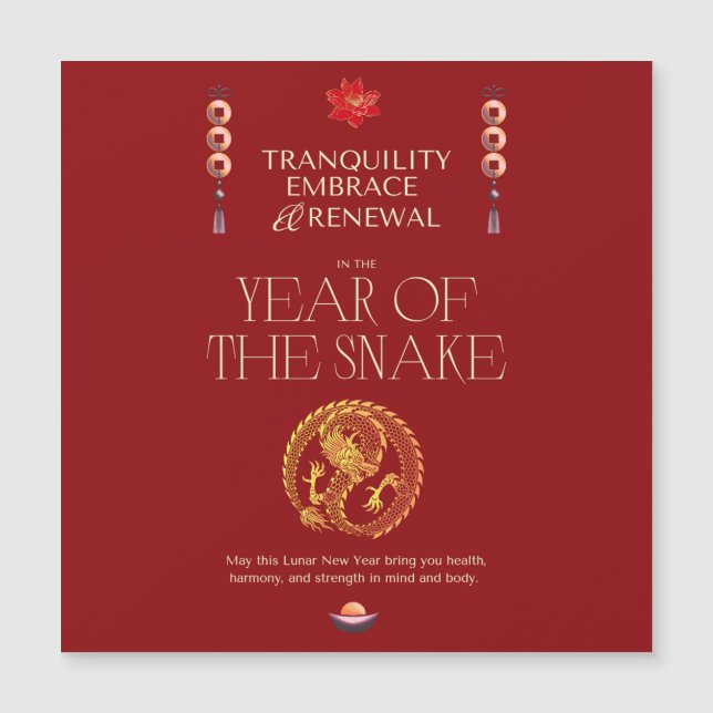 KORT FÖR KINESISKA NYÅRET GRATULATIONER (Framsida)