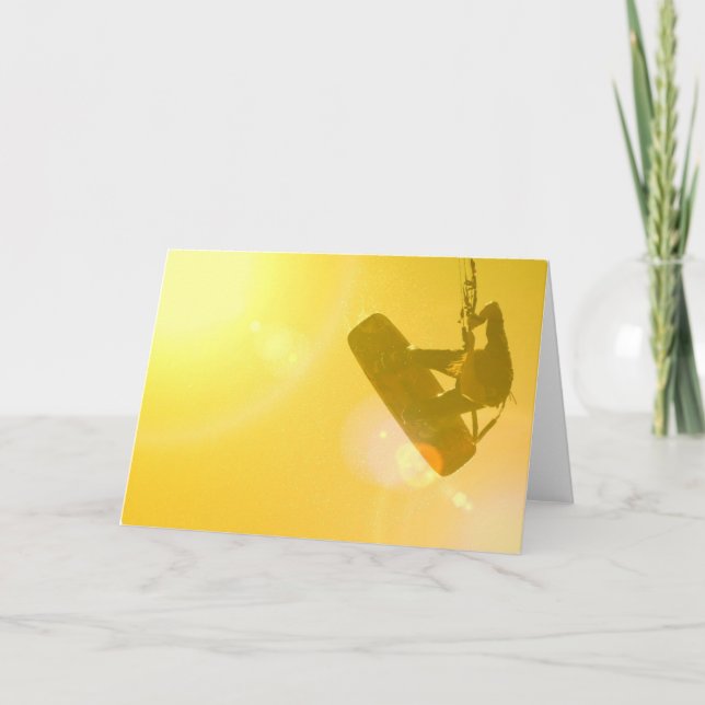 Kort för Kitesurfing Silhouettehälsning (Framsida)