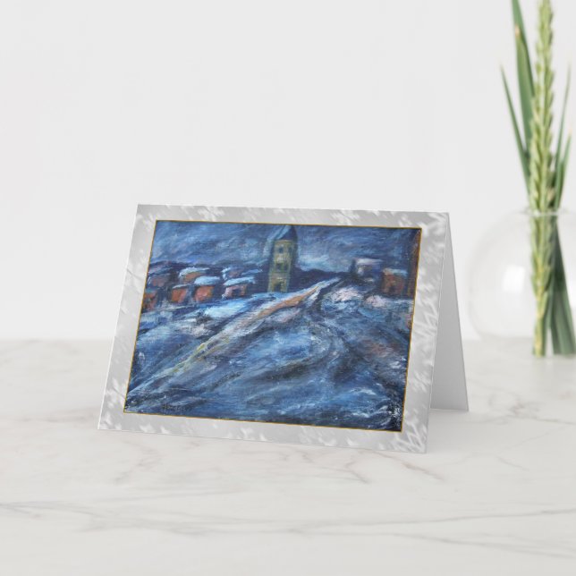 Kort för konst för blåttsnöstad (Framsida)