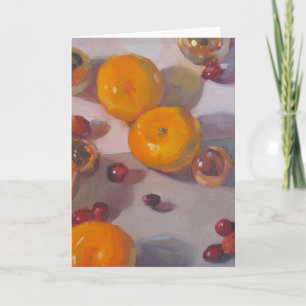 Kort för konst för helgdag för orange "jul för