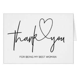 Kort för kvinna för brölloptackkort bäst