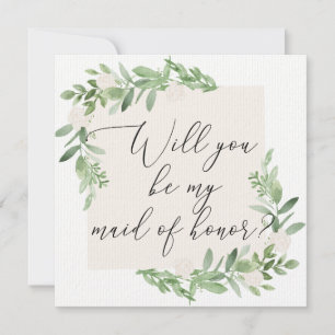 Kort för kvinnlig grön och  Maid of honor