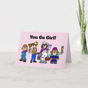 Kort för kvinnliga eller kvinnliga arbetstagare på