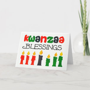 Kort för Kwanzaa välsignelsehälsning