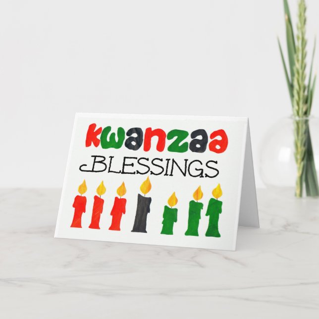 Kort för Kwanzaa välsignelsehälsning (Framsida)