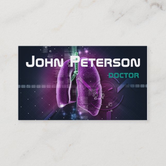 Kort för läkare för doktorterapeutPulmonologist (Framsida)