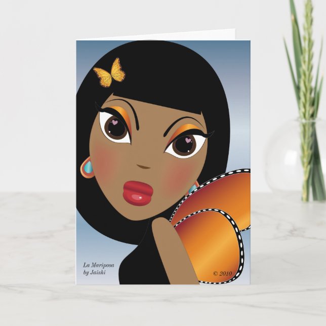 Kort för LaMariposa (fjäril) hälsning (Framsida)