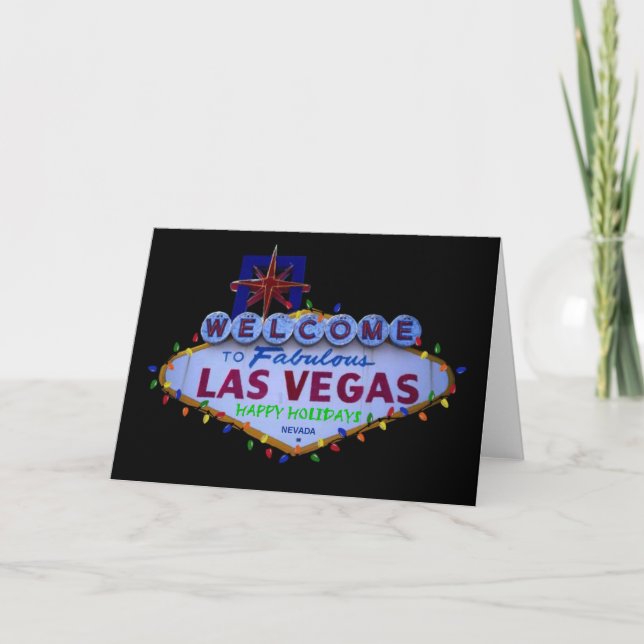 Kort för Las Vegas glad helgljus (Framsida)