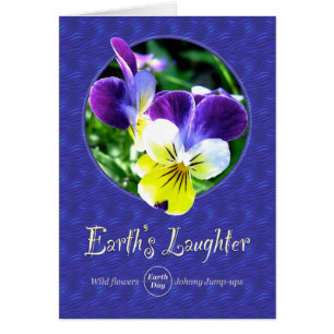 Kort för Laughter för jorddagvildblomma