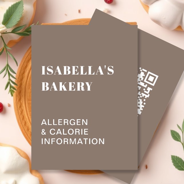 Kort för livsmedelslerigiskt kaloriinformation QR- (Skapare uppladdad)