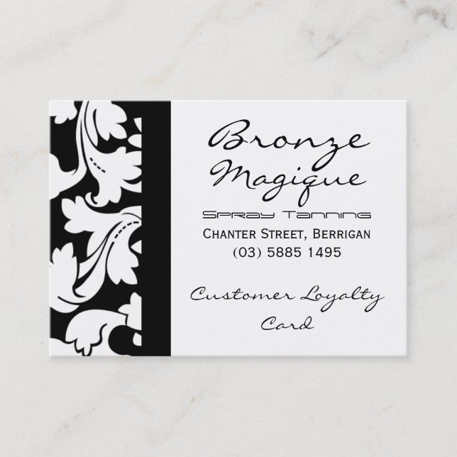 Kort för lojalitet för affärskund (Framsida)