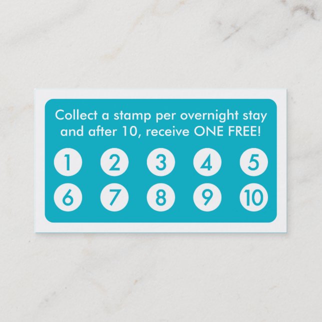 kort för lojalitet för modhusdjurtass (Baksida)