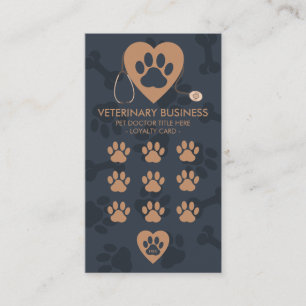 Kort för lojalitet på veterinärklinik