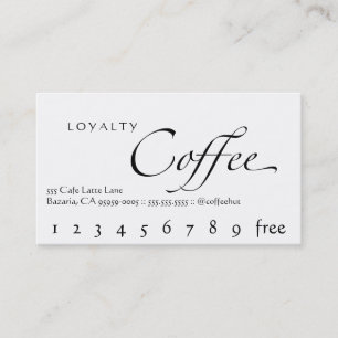 Kort för lojalitetkaffestansmaskin