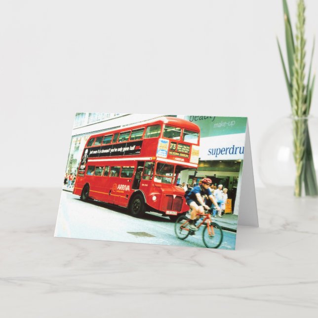 Kort för London busshälsning (Framsida)