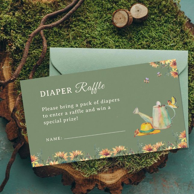 Kort för lotteri om blöjor vid Growing with Love (Skapare uppladdad)