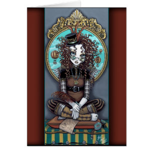 Kort "för Lucy" VictorianSteampunk fe
