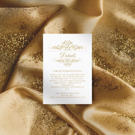 Kort för lyxgyllene gyllene Ram Bröllop
