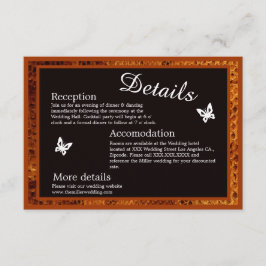 Kort för lyxnos för vild från djurutrymmet bröllop