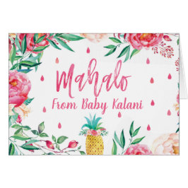 Kort för Mahalo hawaianska baby showertack
