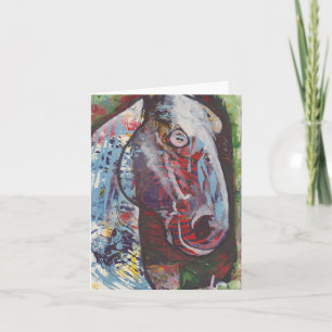 Kort för målat Horse-meddelande