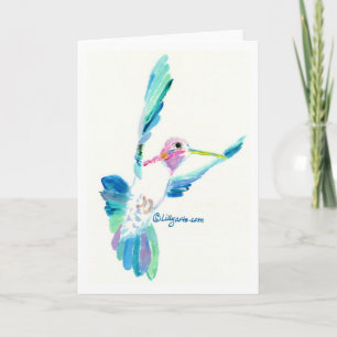 Kort för målning för Hummingbirdflygkonst