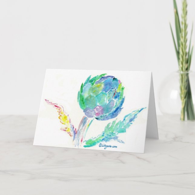 Kort för målning för kronärtskockasångkonst (Framsida)