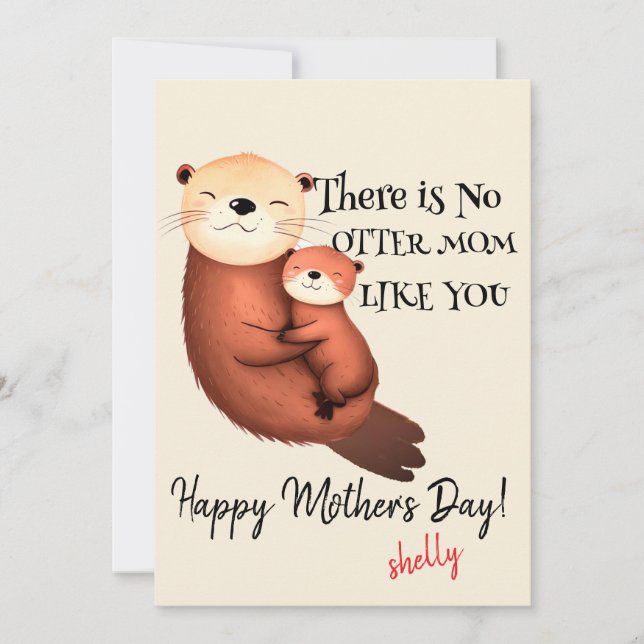 Kort för Mamma | Valentines day-kort | No Otter Ma (Framsida)