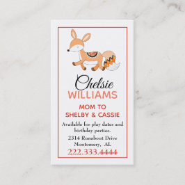 Kort för mammor för tecknadräv stilfullt