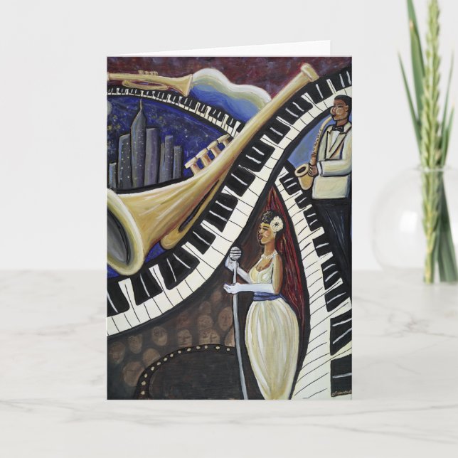 Kort för månskenJazzhälsning (Framsida)