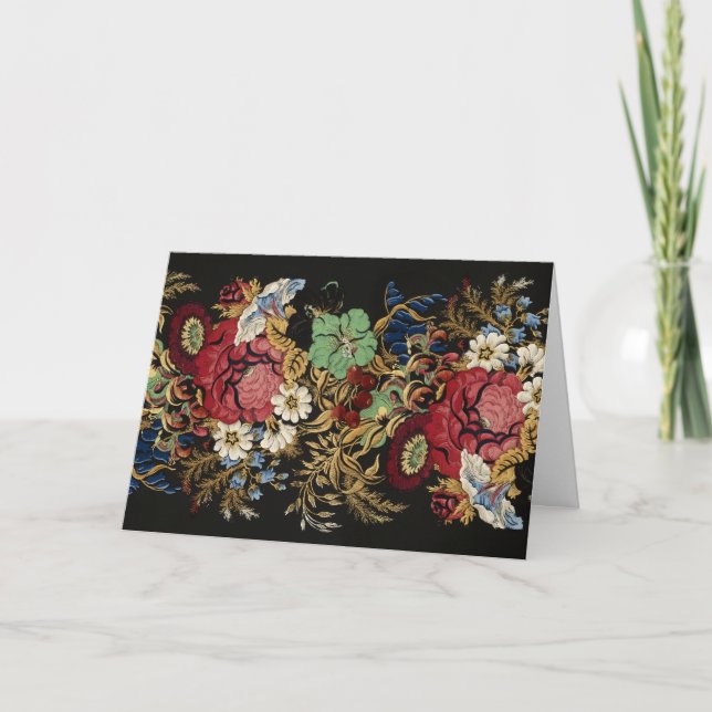 Kort för mappad Blommigt av vintage- (Framsida)